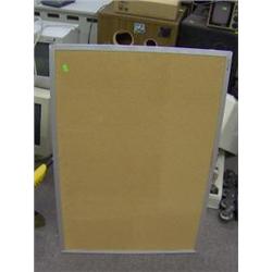 CORK BOARD W/ METAL FRAME