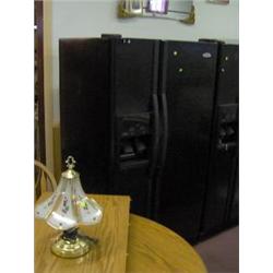 WHIRLPOOL DOUBLE DOOR FRIDGE W/ ICE & WATER  DAMAGED