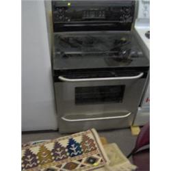 GE SELF CLEANING SS GLASS TOP STOVE DAMAGED