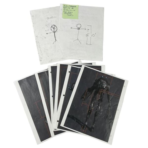 Alien vs. Predator (2004) - Artwork - Predator FX Stand (2 hand drawn and 6 Prints)