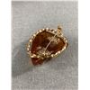 Image 2 : Vintage Large Genuine Baltic Amber Brooch 1 3/4" x 1 1/4" In Size