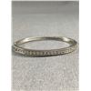 Image 1 : 925 Sterling Silver w/ Stones Hinged Bangle, Oval Shape, One Safety Clasp