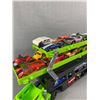 Image 2 : Race & Store Transporter w/ 16 Hotwheels & More