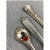 Image 3 : 2 Sterling Silver Miniature Spoons & Miniature Butter Knife