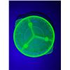 Image 2 : Beautiful Green Uranium Depression Glass Divided Relish Dish
