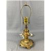 Image 1 : Heavy Vintage Cast Brass Table Lamp. 18" Tall to Finial