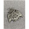 Image 2 : Handcrafted "Eagle" Bangle Bracelet By Haida Artis Gordon White & Pewter Thunderbird Pendant