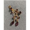 Image 2 : Stunning Vintage Amethyst Rhinestone Floral Brooch & Matching Clip Back Earrings