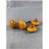 Image 1 : 4 Vintage 1930's Butterscotch Bakelite Door Handles