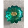 Image 3 : Robert Held Art Glass Sea Urchin Paperweight Iridescent Teal Blue Paper Label Sticker