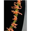 Image 2 : Vintage Coral & Peridot 19" Necklace w/ Silver "S" Clasp