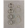 Image 1 : 3 Pairs Sterling Silver Hoop Earrings. 3 Different Sizes. All Marked & Tested