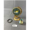 Image 2 : Vintage Cloisonne Décor, Cloisonne 3" Bud Vase & Cloisonne Hinged Bangle Bracelet