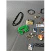 Image 2 : Jewelry Lot. 10 Bracelets,1 Necklace 3 Brooches 13 Collector Pins