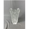 Image 1 : Pinwheel Crystal Vase. Approx. 10" H