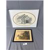 Image 1 : 2 Framed Pictures - "The Dearest Spot I Know" Approx. 13" x 10" & #33/110 "Sharon United. Murrayvill