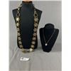 Image 1 : Gold tone Metal Belt and 1 Butler Hallmarked Heart Pendant