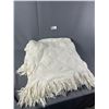 Image 2 : Lovely Large Vintage Crochet Ivory Coloured Blanket.