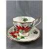 Image 2 : 3 Vintage Fine Bone China Tea Cups & Saucers - Queen Anne "Noel", Royal Grafton & Royal Albert "Silv