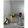 Image 1 : Novelty Lot - Casino Glasses, Poker Chips & Golfer's Bar Utensils