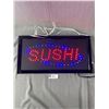 Image 1 : Electric Light Up Sushi Sign. Approx. 19" x 9 3/4"