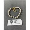 Image 1 : Lovely Gold Plated Freshwater Pearl Bracelet with Moon Pendant