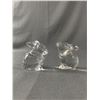 Image 1 : 2 Vintage Glass Rabbit Paper Weights. Approx. 2 1/2" T