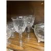 Image 3 : Mostly Crystal Lot - Dessert Glasses, Large Wine Glasses, Metal Serving Tray & More