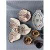 Image 2 : Lot Of Vintage Décor - Made In Italy Divider Plates, Stoneware Candle Holders & More