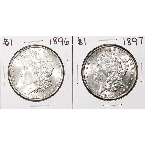 Lot of 1896-1897 $1 Morgan Silver Dollar Coins