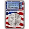 Image 1 : 2021(S) Type 1 $1 American Silver Eagle Coin NGC MS70 ER San Francisco Flag Core