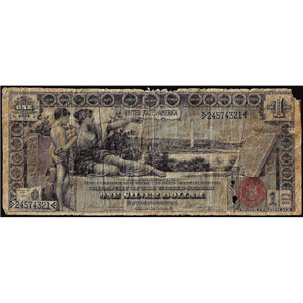 1896 $1 Educational Silver Certificate Note