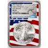 Image 1 : 2021 Type 2 $1 American Silver Eagle Coin NGC MS70 Early Releases Flag Core