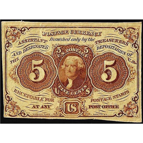 July 17, 1862 First Issue Five Cents Fractional Currency Note