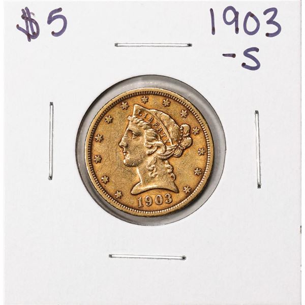 1903-S $5 Liberty Head Half Eagle Gold Coin