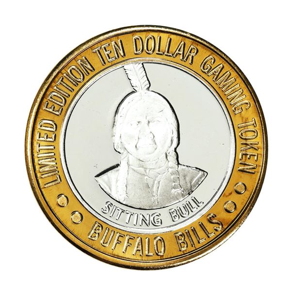 .999 Silver Buffalo Bills Resort & Casino Primm, NV $10 Limited Edition Gaming Token