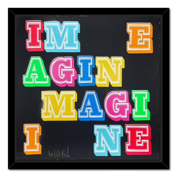 Ben Eine "Imagine" Limited Edition Serigraph on Paper