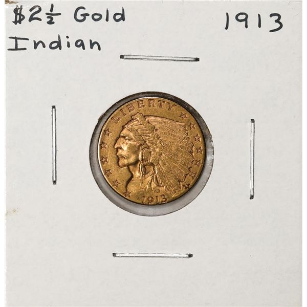 1913 $2 1/2 Indian Head Quarter Eagle Gold Coin