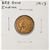 Image 1 : 1913 $2 1/2 Indian Head Quarter Eagle Gold Coin