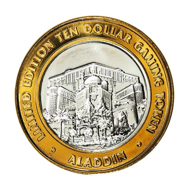 .999 Silver Aladdin Resort Casino Las Vegas, NV $10 Limited Edition Gaming Token