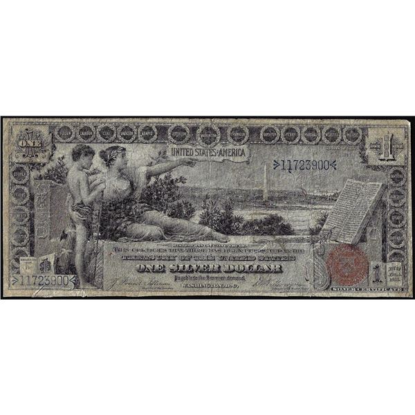 1896 $1 Educational Silver Certificate Note