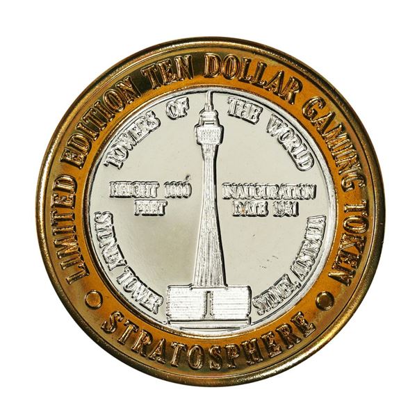 .999 Silver Stratosphere Las Vegas, Nevada $10 Casino Limited Edition Gaming Token