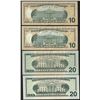 Image 2 : Lot of (4) 2006/2009 $10 & $20 Federal Reserve Note Fancy Trinary Serial Numbers