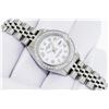 Image 4 : Rolex Ladies Stainless Steel White Arabic Diamond Date Wristwatch