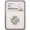Image 1 : 1941-S Mercury Dime Coin NGC MS67