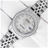 Image 3 : Rolex Ladies Stainless Steel Cream Arabic Diamond Datjust Wristwatch