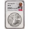 Image 1 : 2020 $1 American Silver Eagle Coin NGC MS70 Donald Trump Label