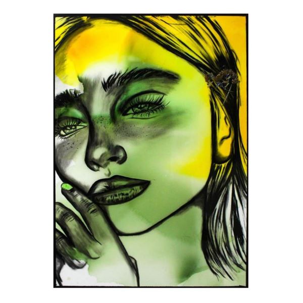 Hen Maman "Shai" Original Mixed Media on Canvas