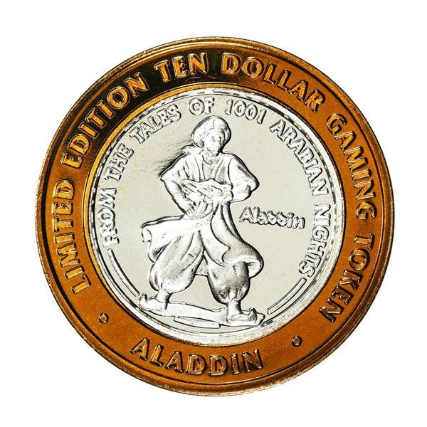 .999 Silver Aladdin Resort Casino Las Vegas, NV $10 Limited Edition Gaming Token