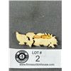 Image 3 : Carved Ivory Dragon Brooch (No Pin)